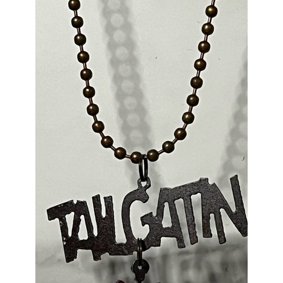 Tailgatin’ Country Girl Copper Colored Necklace Football Tailgate Tailgating - Picture 3 of 10